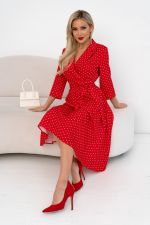 Платье Марта (красный/горох) Р11-1189/6 Nikol (Акция)