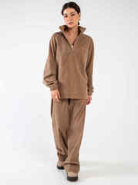 Брюки прямые вельвет песочные