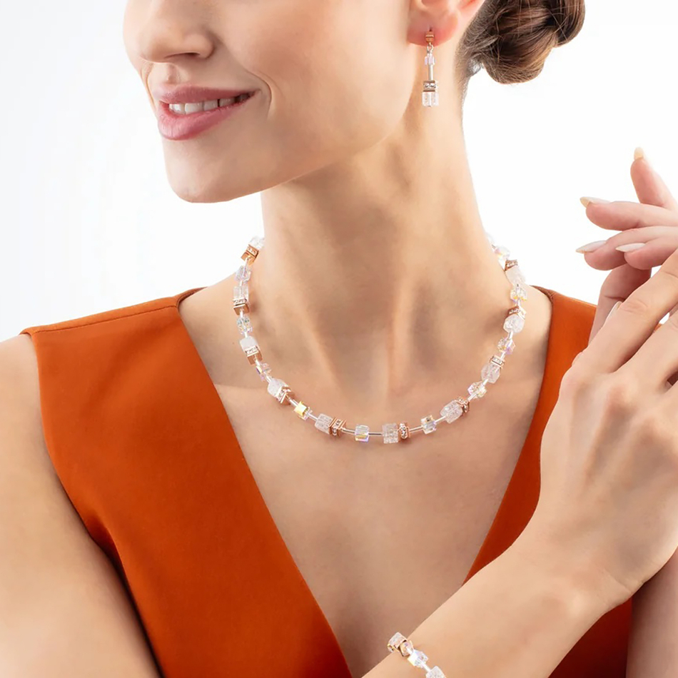 Колье Coeur de Lion White-Rose Gold 3018/10-1425
