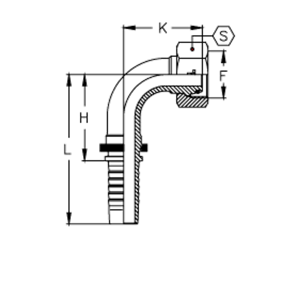 Фитинг DN 06 DKO-S (Г) 16x1.5 8 (90)