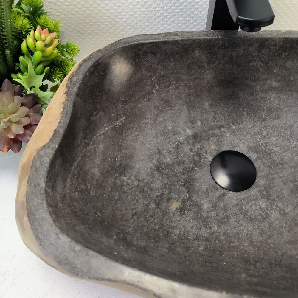 Раковина из речного камня RS-64109 (53*37*15) 0122