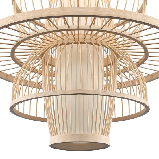 SL6241.513.01 Светильник подвесной ST-Luce Древесный/Белый E27 1*40W ALMA