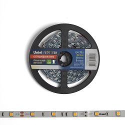 ULS-M22-5050-30LED-m-10mm-IP20-DC12V-7.2W-m-5M-3000K PROFI Гибкая светодиодная лента на самоклеящейся основе. Катушка 5м. в герметичной упаковке. Теплый белый свет3000К. ТМ Uniel.