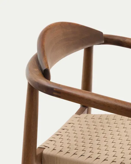 Стул Glynis орех с бежевым сиденьем
