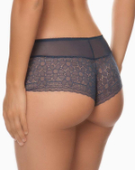 Трусики-шорты с низким вырезом по линии бедра Nikki (Размер: 48) (Цвет: грязно-синий)