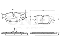 Колодки тормозные диск. передние UNIO BRP-20012