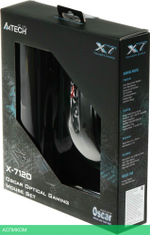 Мышь A4Tech X-7120 + коврик X7-200MP черный