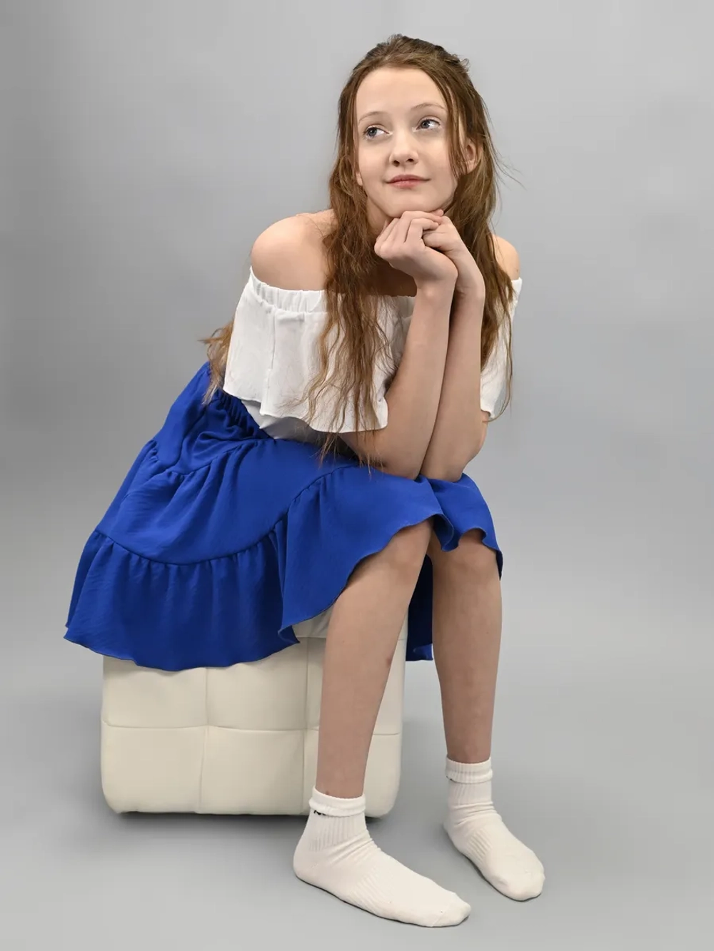 Юбка для девочки летняя с воланами ярусная