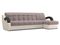 Диван угловой с оттоманкой Мадрид 1,8 - Velutto 22 коричневый/беж кожзам/ коричневая накладка