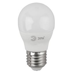 Лампа светодиодная ЭРА STD LED P45-7W-860-E27 7Вт шар холодный дневной свет Е27 | Лампы cветодиодные Шар (G/P)