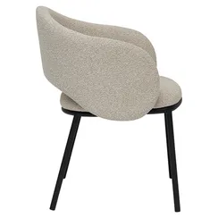 Стул Jude, бежевое букле, черные ножки