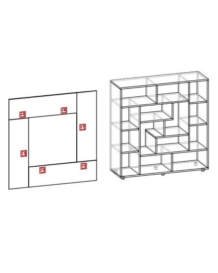 Комод КЕЙТИ /1100*1129*369/ шимо светлый / лайм