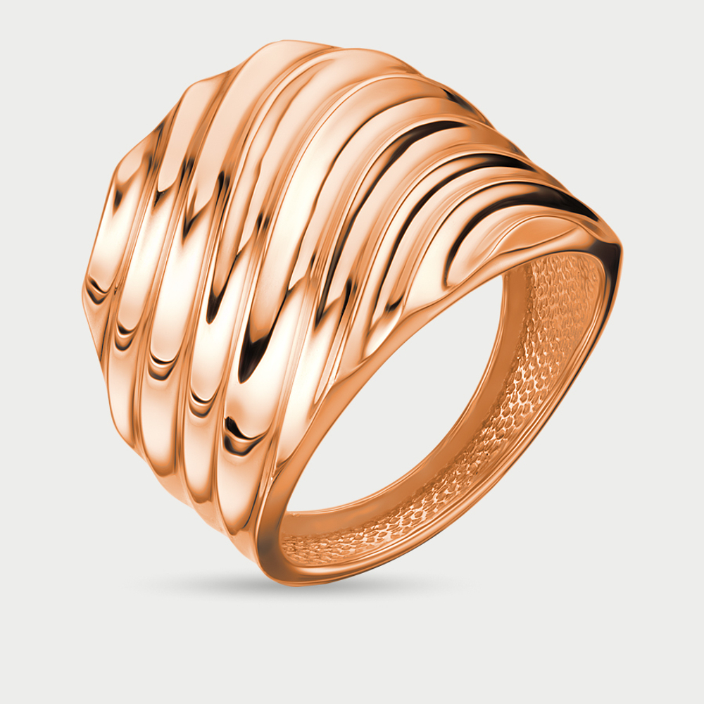Кольцо из розового золота 585 пробы женское без вставки (арт. длл110010а)