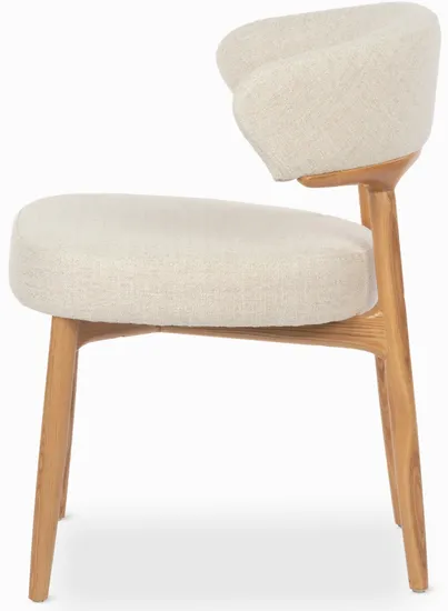 Стул Dublin деревянный каркас, мягкое сиденье и спинка бежевая рогожка