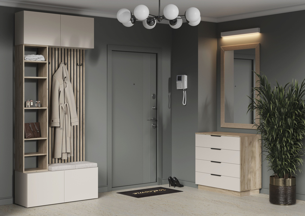 Комод для одежды с ящиками Дуб Крафт Серый/Кашемир 85х81х44,9 см