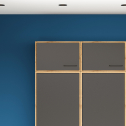 Шкаф-антресоль DIWO Кострома навесной 60x40х42 см, дуб вотан, антрацит, ручка черная