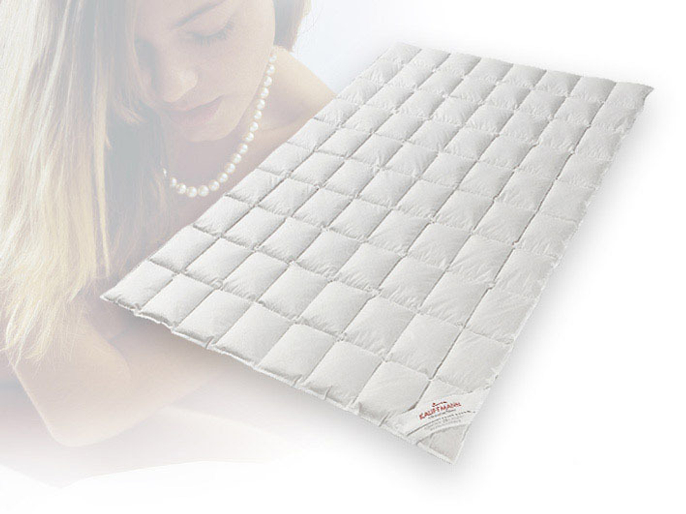 Одеяло пуховое легкое 155х200 Kauffmann Пух Гаги в хлопке Австрия