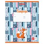 Тетрадь 12 л. BRAUBERG линия, обложка картон, "УМНЫЙ ЛИСЕНОК", 105628