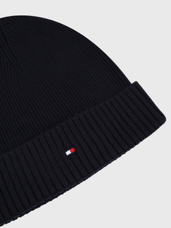 Шапка Tommy Hilfiger Cotton-Cashmere Blend Black