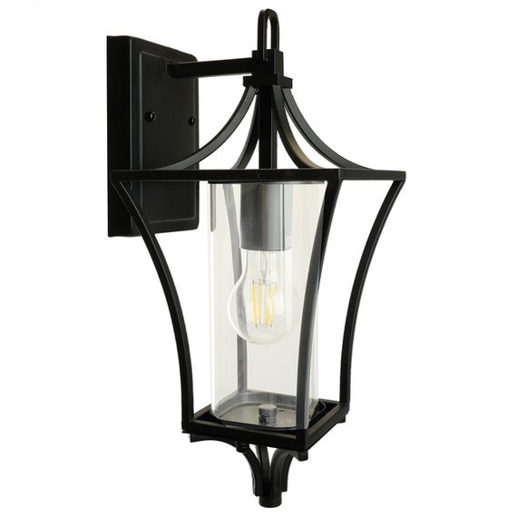 Светильник садово-парковый Feron PL731 на стену вниз 60W E27 230V, черный 51269