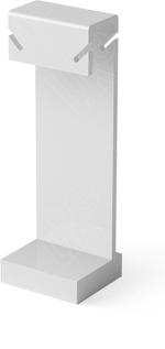 Подставка акриловая для серег/4 прорези/ПЭТ карман/Н-120 мм.