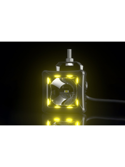Светодиодные фары дальнего света AURORA 76x76 мм 30W с RGB подсветкой