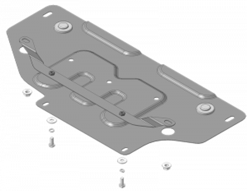 Стандартная Защита Двигателя, КПП (дополнительный щит). 1,5 мм, Сталь. для Toyota RAV 4 2019-2022 АвтоСтандарт.52505