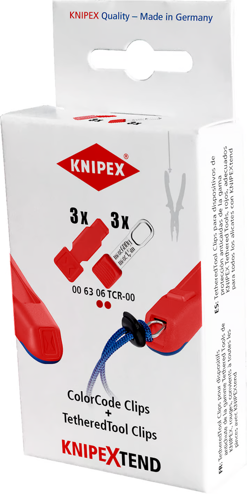 Зажимы TetheredTool и клипсы ColorCode KNIPEX 006306TCR