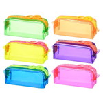 Пенал-косметичка Basir без наполнения, 19,5*8,5*7 см, серия "Зиппер", прозрачный, тонированный с большой молнией, ассорти