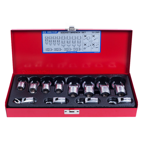 KING TONY (3612MR) Набор разрезных ключей, 8-19 мм, 12 предметов
