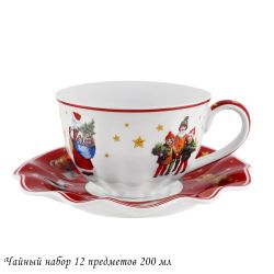 Lenardi 305-209 Чайный набор 12пр. 200 мл НОВЫЙ ГОД в под.уп.(х6)Фарфор