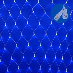 ULD-N1515-96-STK WHITE IP44 Сетка светодиодная со статическим свечением. 1.5х1.5м. Соединяемая. 96 светодиодов. Белый свет. Провод прозрачный. TM Uniel