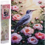 Алмазная мозаика в рулоне 30*40см полная выкладка «DIAMOND», Колибри