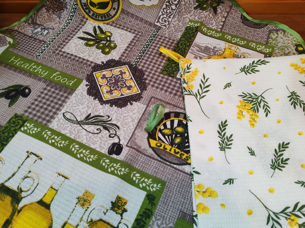 Полотенце кухонное, круглое, 2 шт, вафельное полотно