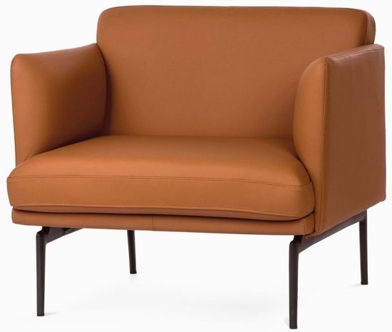 Кресло Bisq коричневая кожа 