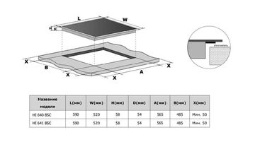 Индукционная варочная панель Weissgauff HI 640 BSC