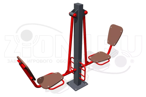 Уличный тренажер двойной «Жим ногами»