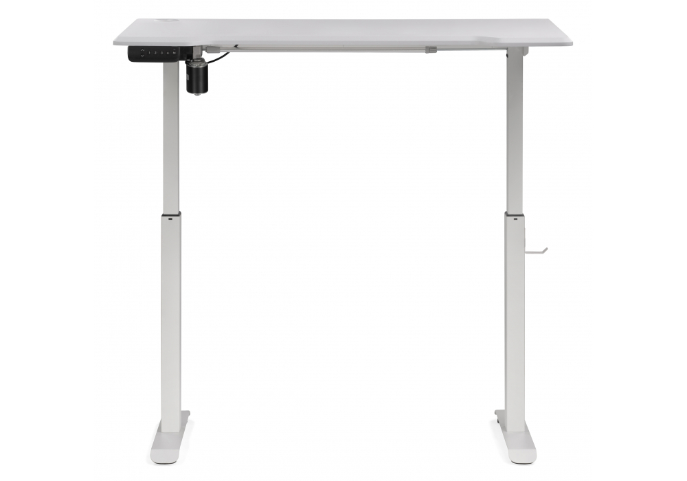 Компьютерный стол Woodville Маркос с механизмом подъема 120х75х75 белый, шагрень белая