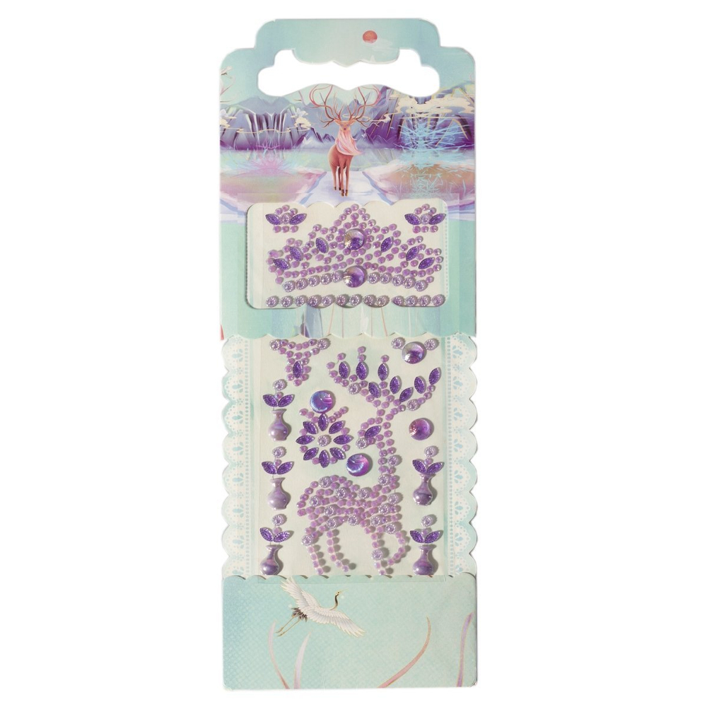 Наклейки-стразы Alingar, акриловые, "Прекрасный олень", пакет с европодвесом