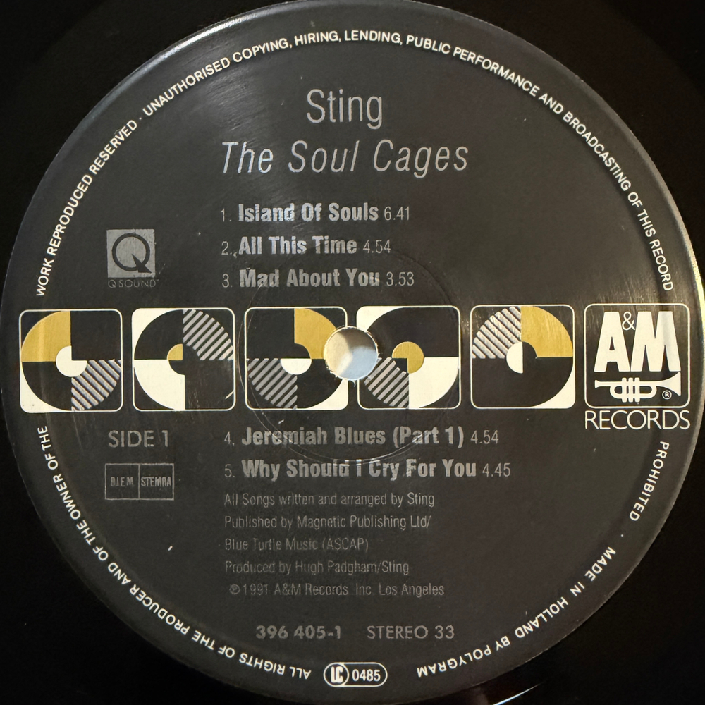 Sting - The Soul Cages (Европа 1991г.)