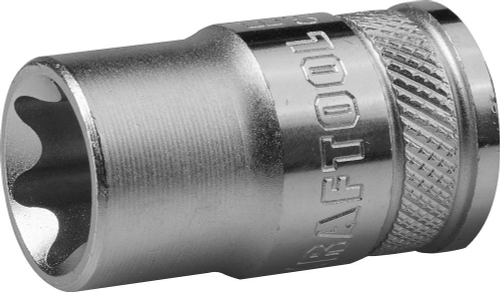 Торцовая головка KRAFTOOL ″INDUSTRIE QUALITAT″, Cr-V, внешний TORX, хромосатинированная, 1/2″, Е 16
