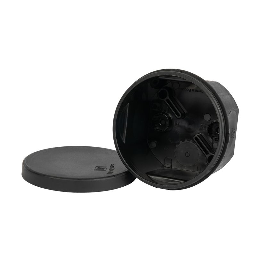 Коробка распределительная накладная круглая Промрукав 70х50 мм IP66 черная