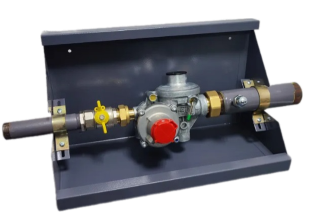 Шкафной газораспределительный пункт ГРПШ ОХТА-RF-10-1-ЛП (серый)