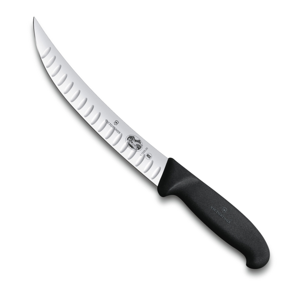 Нож Victorinox разделочный, лезвие 20 см прямое, черный