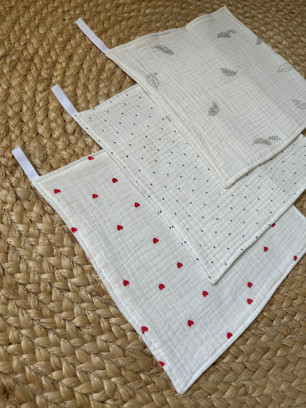 Салфетки из муслина 25*25 (набор 3шт)