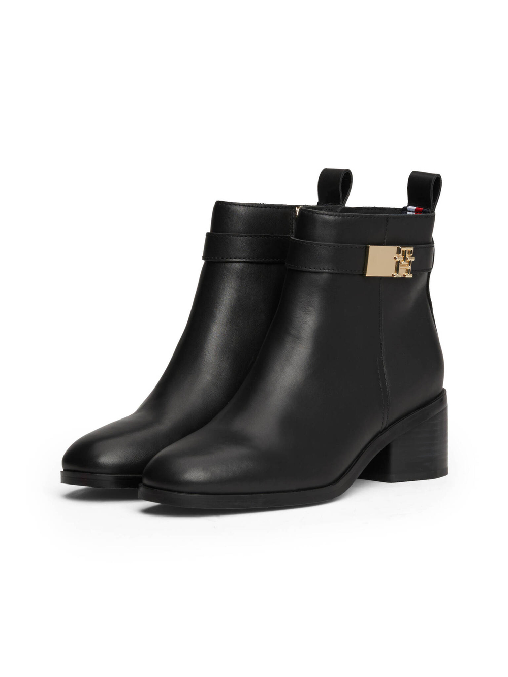 Кожаные ботильоны Tommy Hilfiger - черный(FW0FW08179)