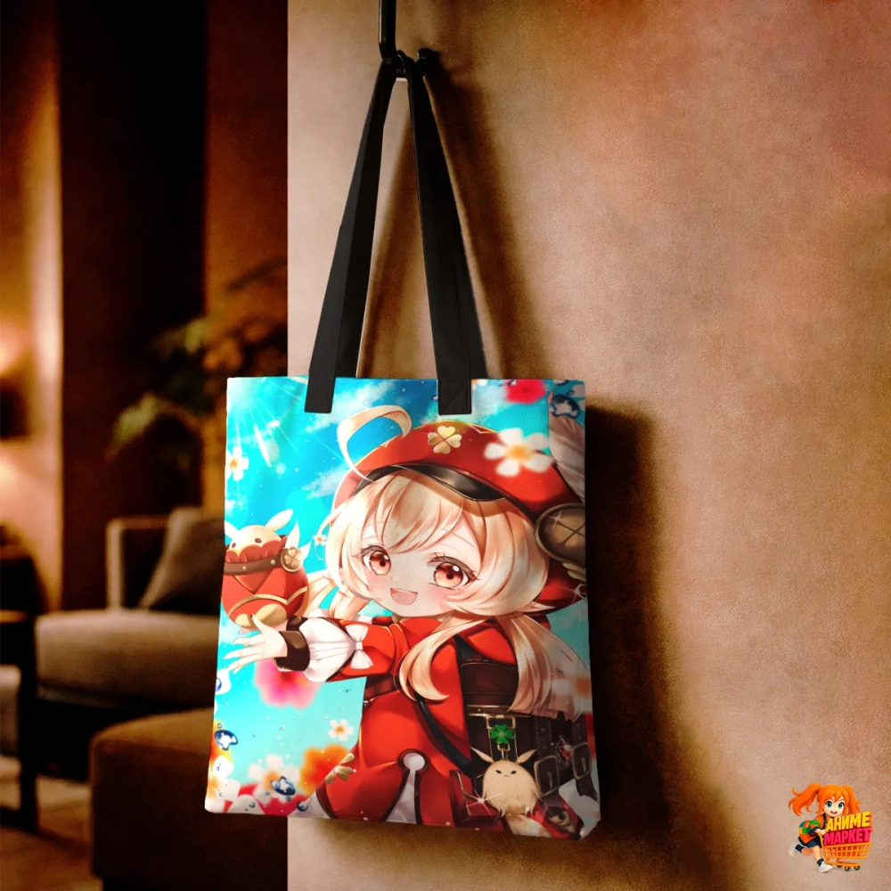 Сумка шоппер с принтом Genshin Impact