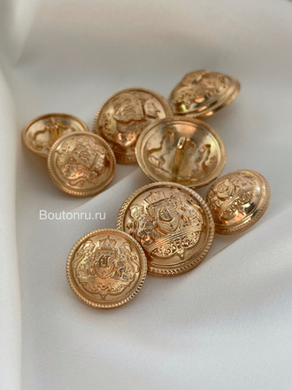Пуговицы Золото Герб1 2 партия медные
