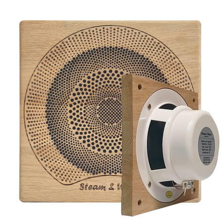 Влагостойкий динамик с декоративной дубовой сеткой SW 525 Wood AMG SQUARE, для бани и сауны