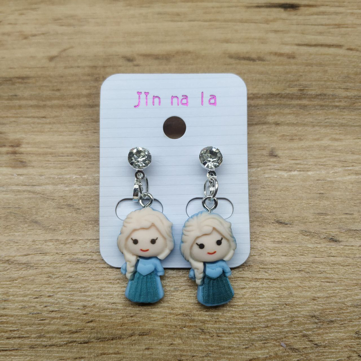 Клипсы Princess №1 Рапунцель кристалл металл серебристый